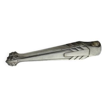 Art Deco, silver-plated sugar tongs from around 1930.
