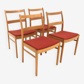 Set de 4 chaises de table en chêne, Bodafors ,Suède, 1960