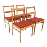 Set de 4 chaises de table en chêne, Bodafors ,Suède, 1960