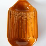 Asparagus dish in yellow slip, Digoin, 1960