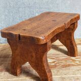 Old solid wood footrest stool