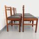 Suite of 6 vintage Scandinavian teak and skai chairs from the 60s