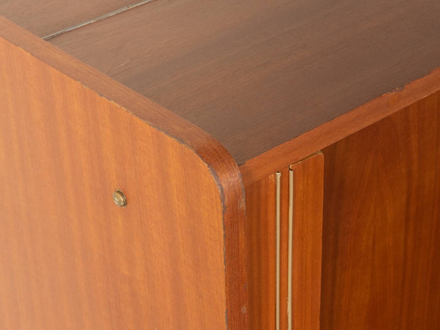 Functional folding bed from the 1960s, teak veneer