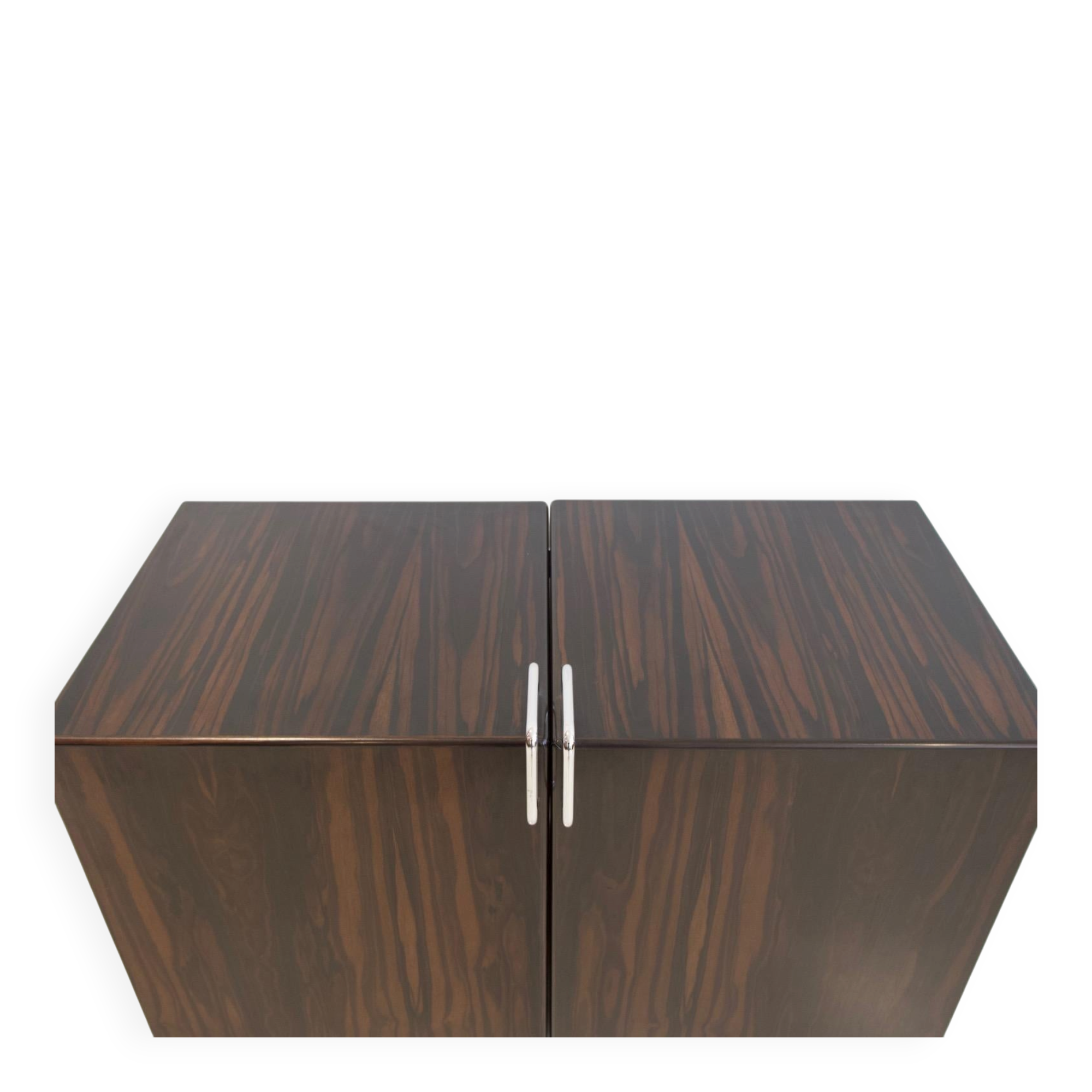 Commode en bois et acier, Fabio Lenci pour Bernini