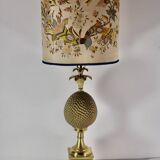 Brass Pineapple Lamp 1970 vintage France