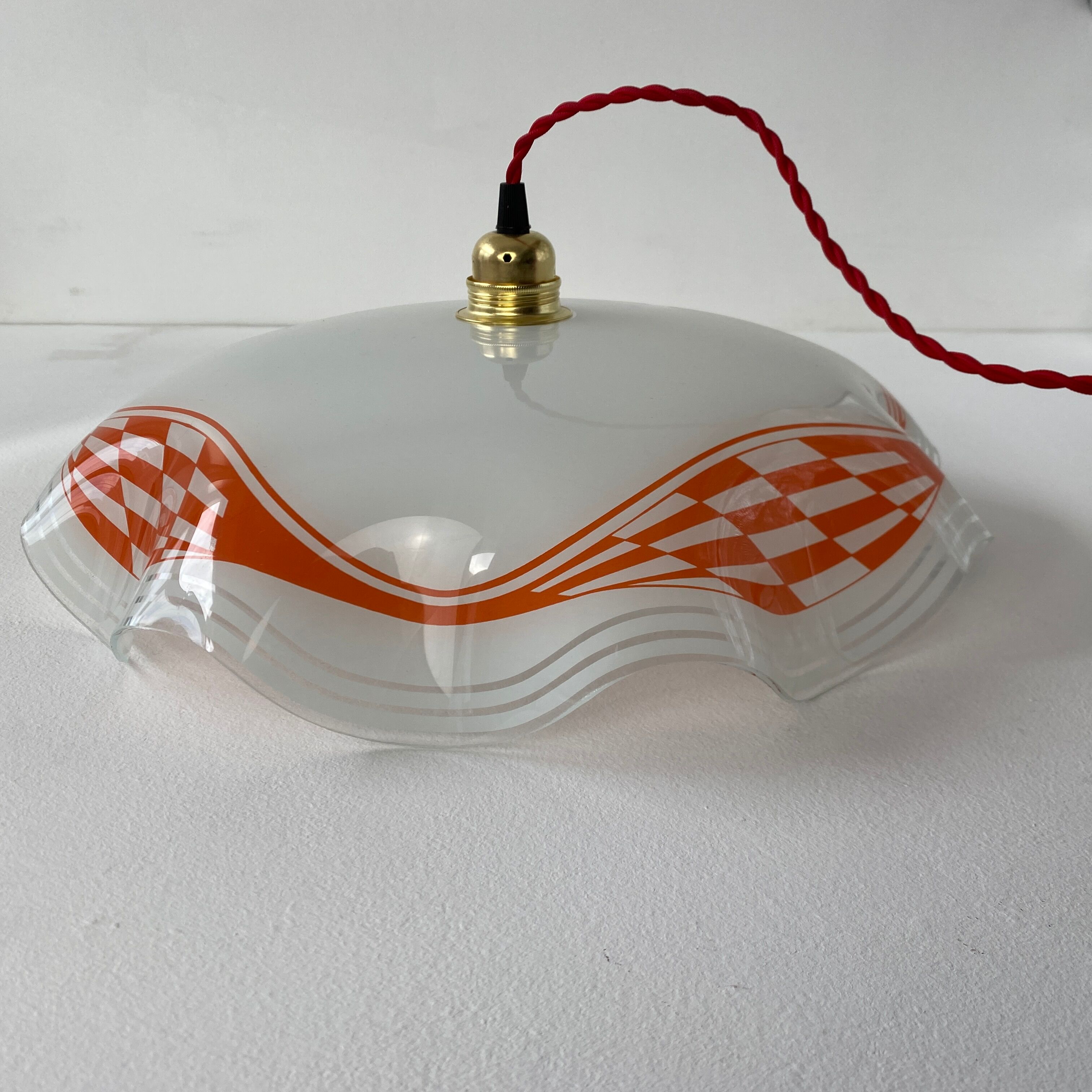 Suspension verre 1970 vintage