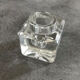 Candle holder holder -candle table vintage glass square shape
