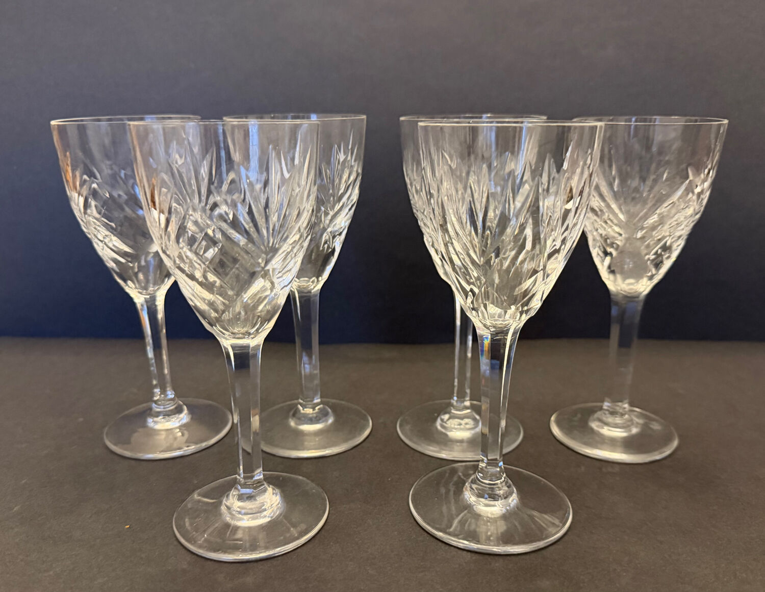 6 crystal wine glasses Saint Louis Chantilly