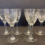 6 crystal wine glasses Saint Louis Chantilly