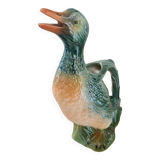 Blue gray slip duck pitcher