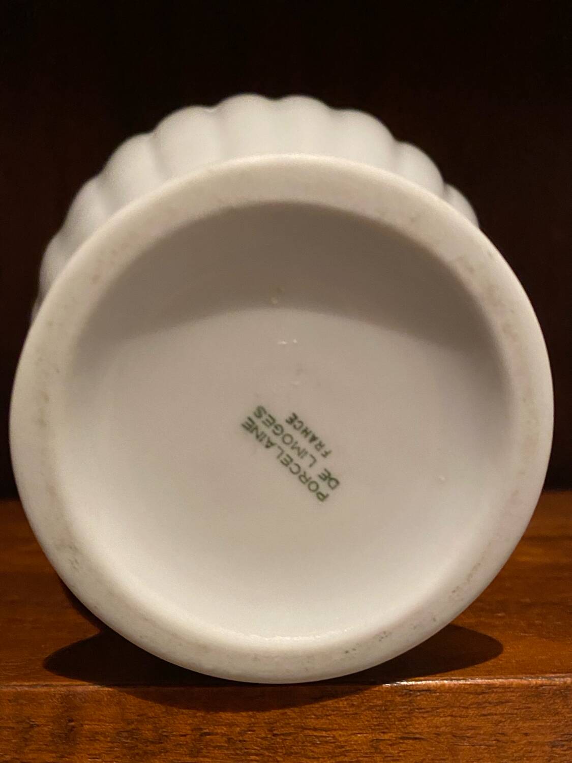 Limoges white porcelain vase