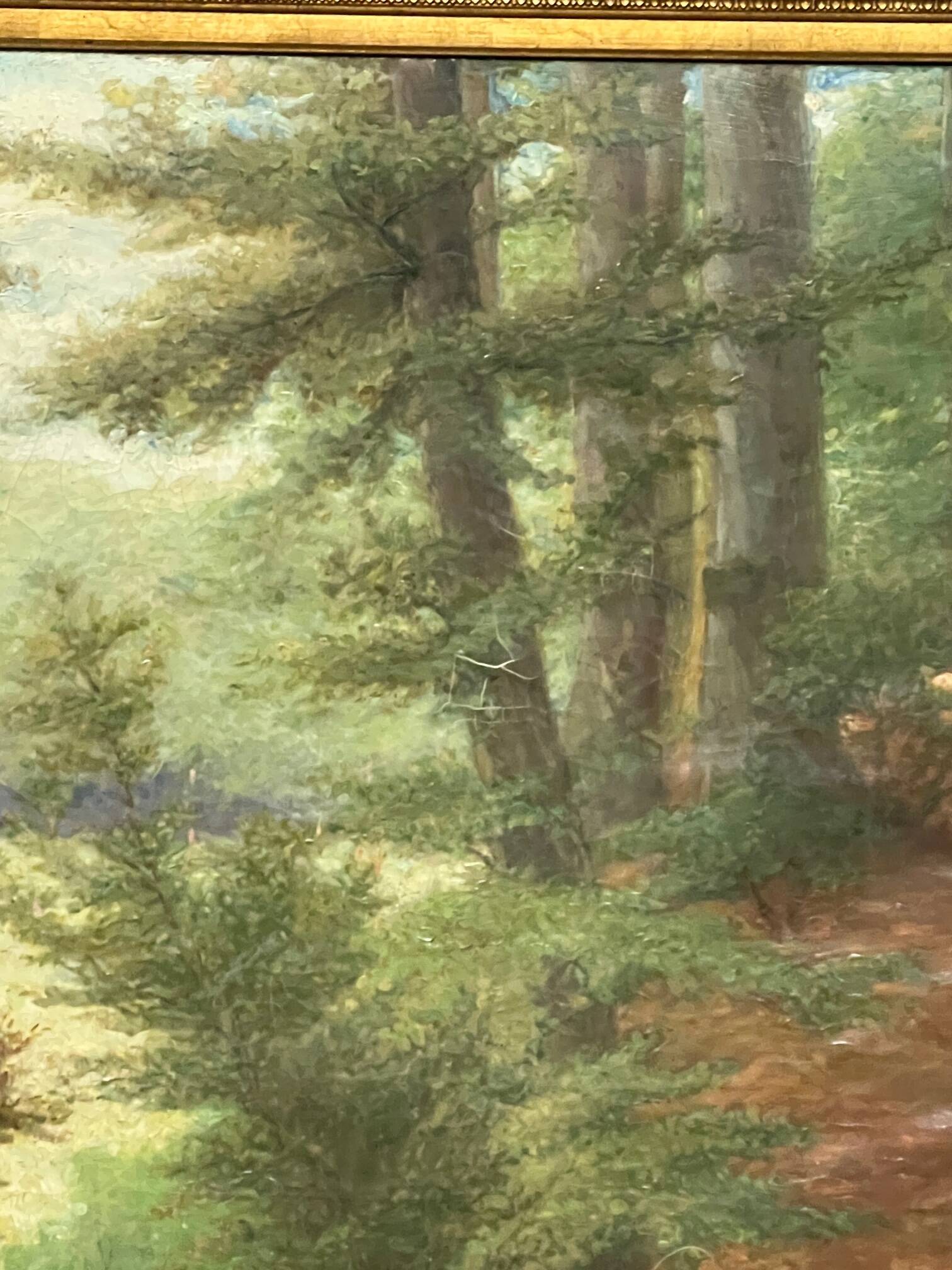 Jules Van Keirsbilck (1833-1896). “Forest landscape”.