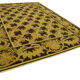 Handwoven Persian Overdyed 273 cm x 372 cm Yellow Wool Carpet