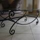 Metal and glass coffee table