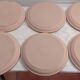 Lot de 6 assiettes plates en grès de Sarreguemines