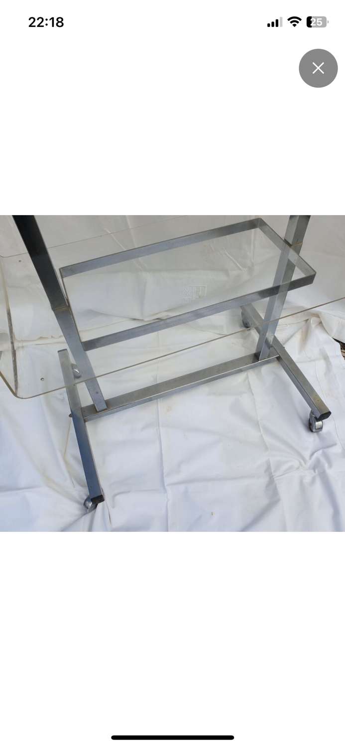 Metal and plexiglass shelf
