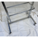 Metal and plexiglass shelf