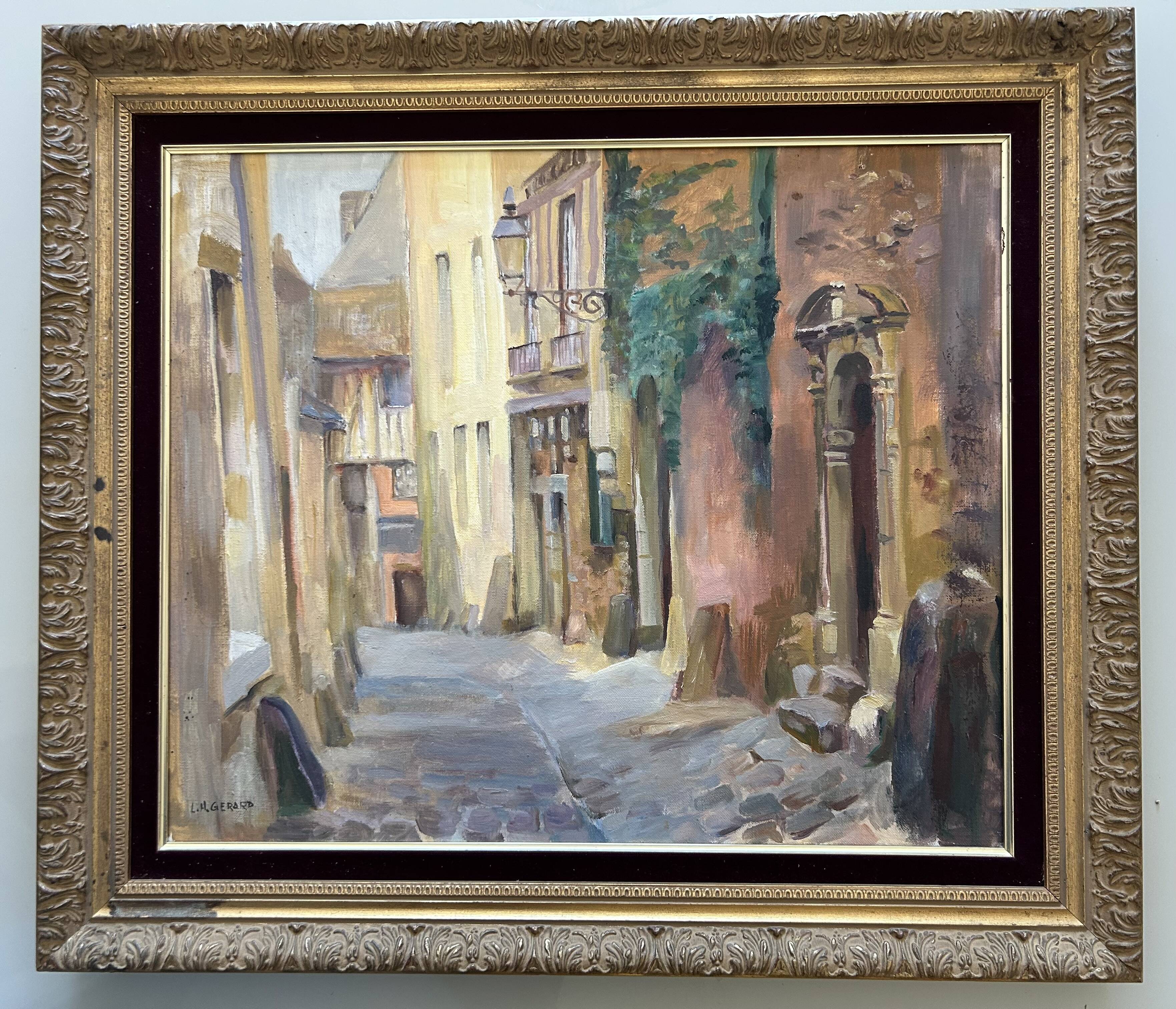 OIL ON CANVAS: view of the old Mans