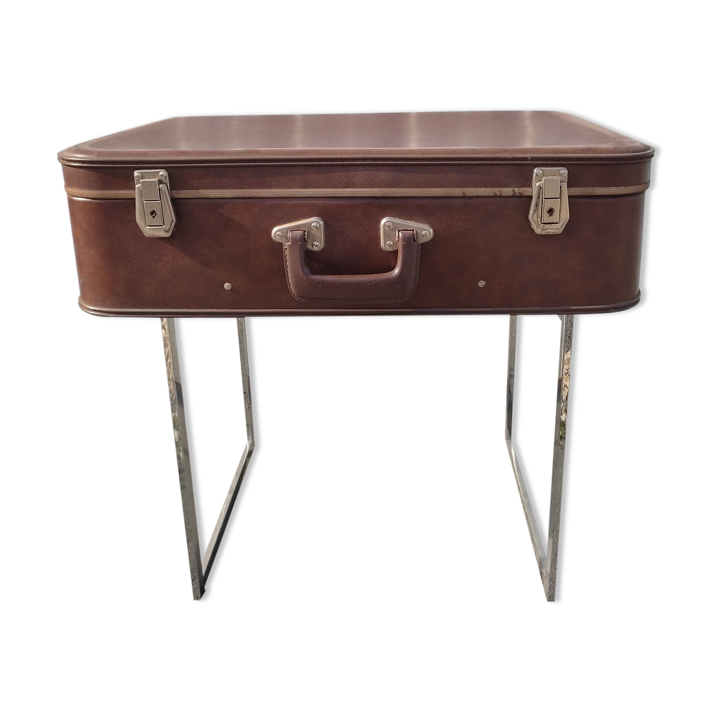 Brown vintage suitcase