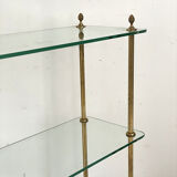 Vintage shelf 70's glass and brass