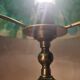 1930s bronze and brass desk lamp 39x22 superb glass lampshade elec ok