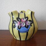 Ancien vase bouquetière porcelaine Gabriel Fourmaintraux Desvres