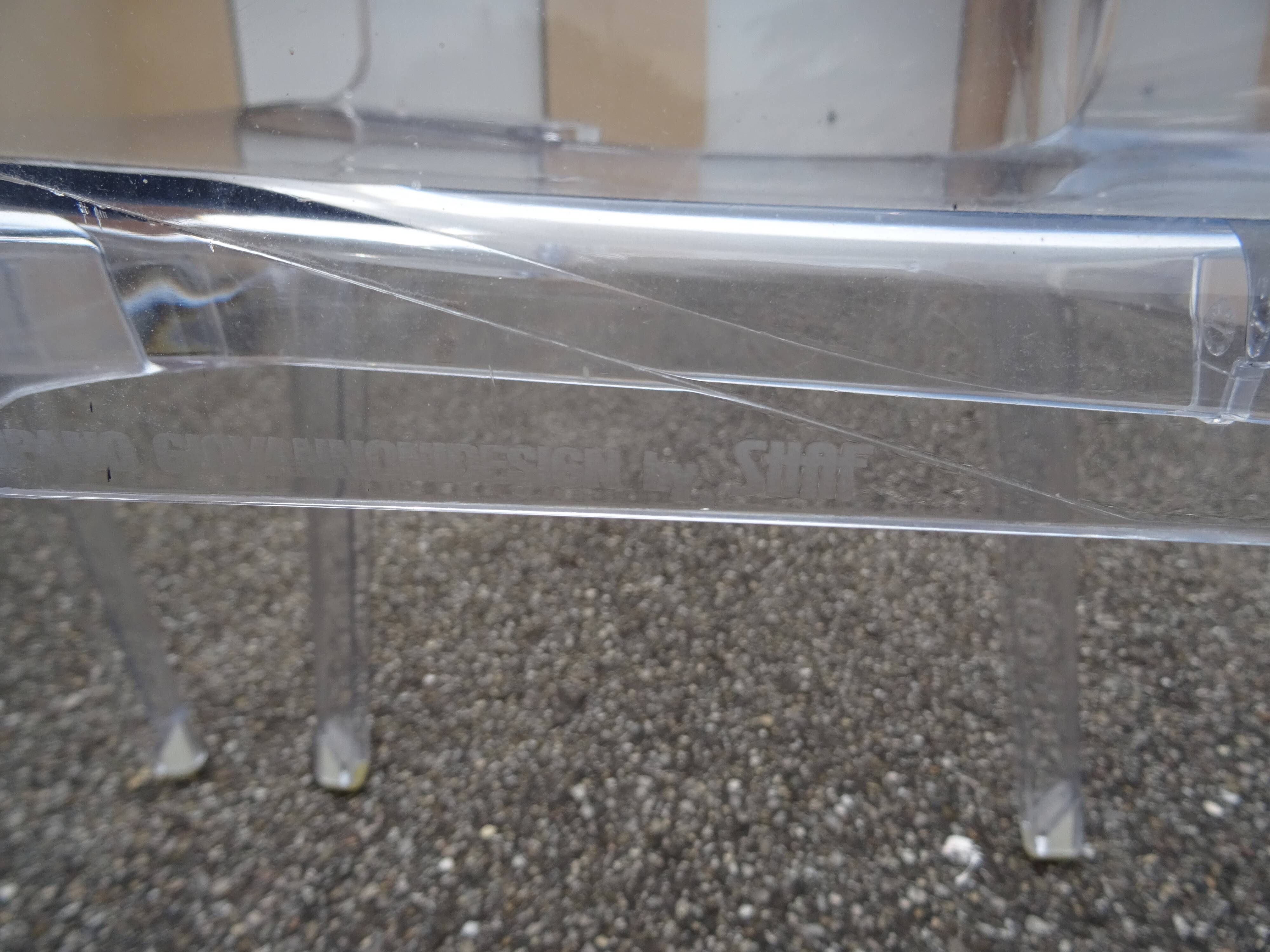 Pair of Tulipano armchairs in transparent plexiglass design Giovannoni