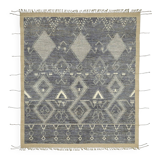 Hand-Knotted Turkish Contemporary 251 cm x 296 cm Blue Wool Carpet