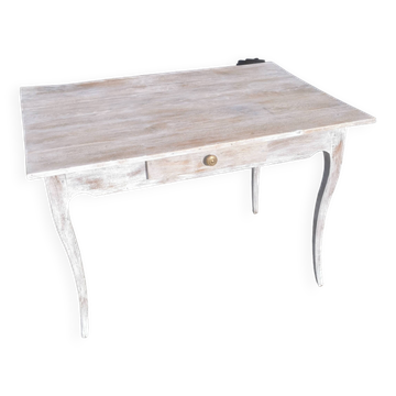Louis XV style table with whitewash