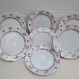 7 dessert plates in earthenware K G de Lunéville Model Danièle