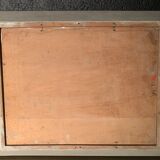 Vintage table , dahlia flowers 1950