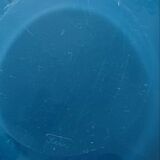 Cendrier ou vide-poche en verre d’art signé – bleu vintage design