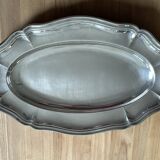 Plat en métal argenté ercuis