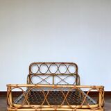Rotin and bamboo bed