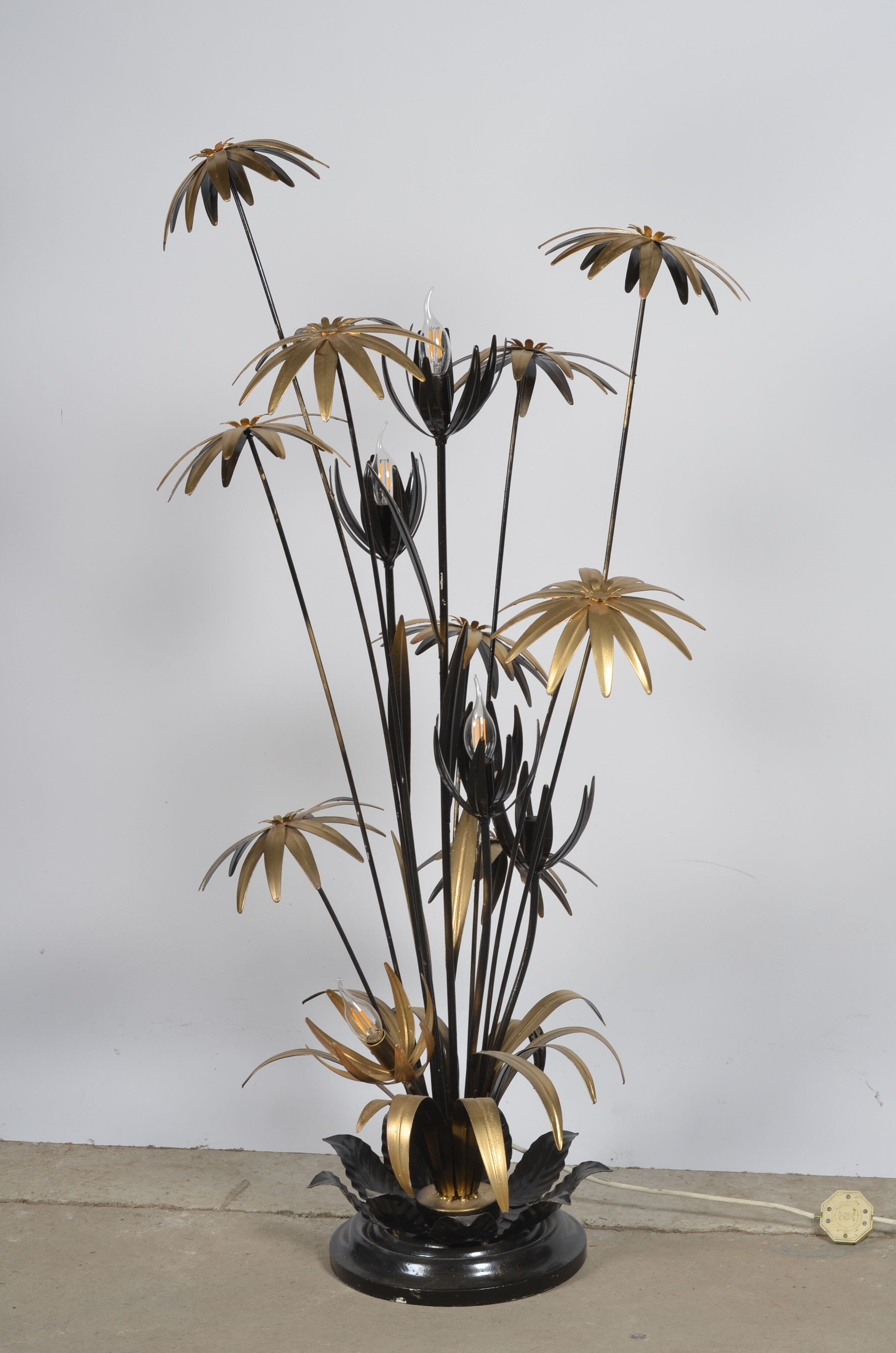 Lampadaire floral Hans Kogl pour Jansen 1970
