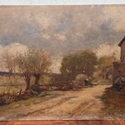 Oil on panel François-Edouard Bournichon Basse-Goulaine late 19th century