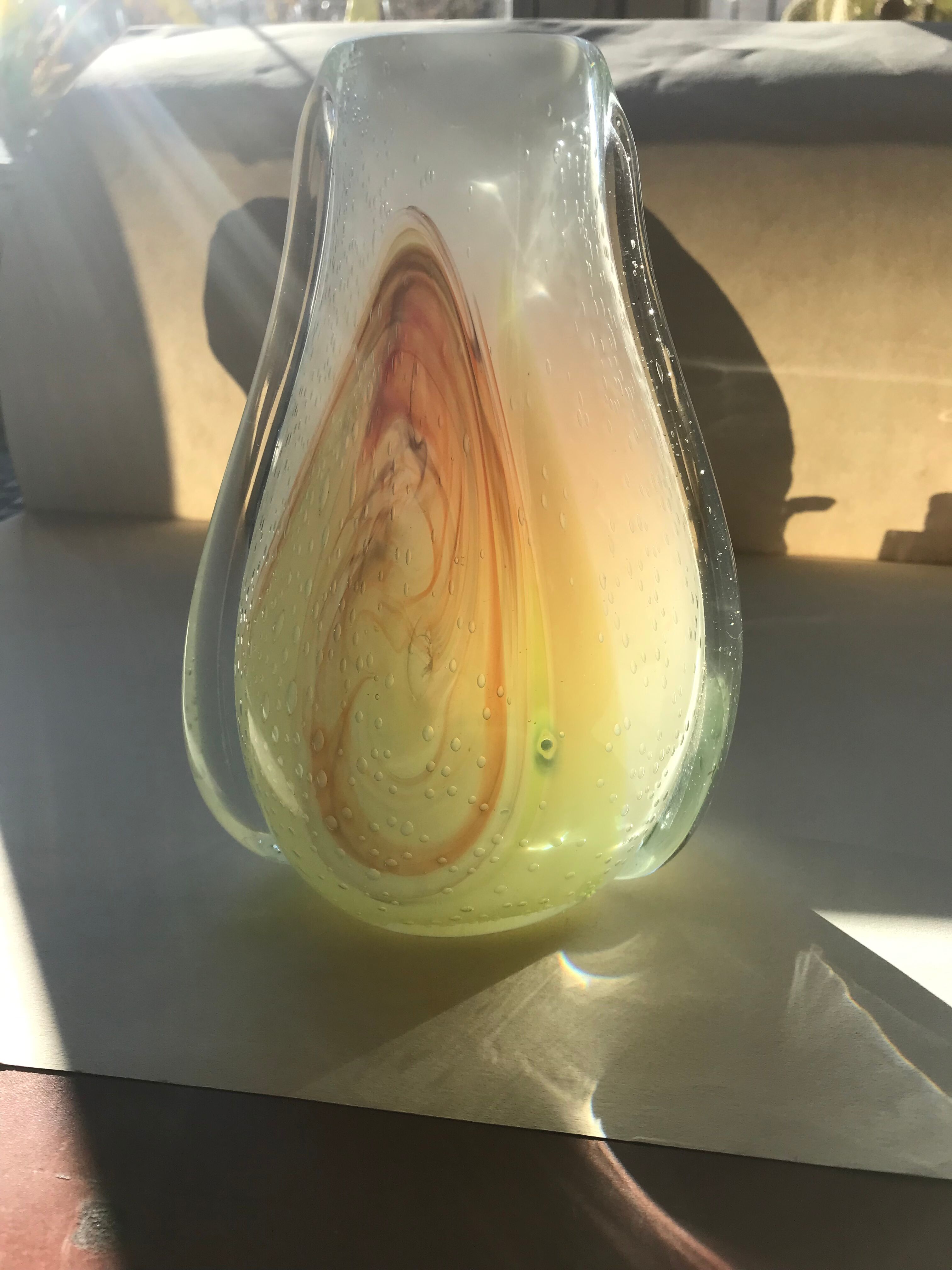 Blown glass vase