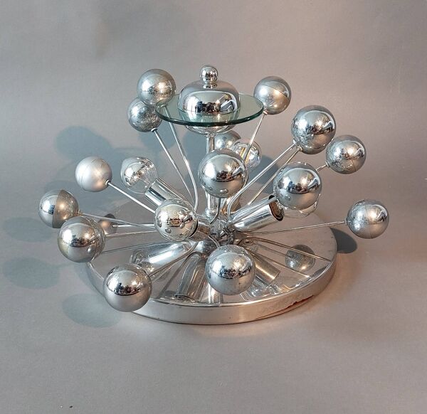 Plafonnier ou applique à 4 lumières Sputnik, Italie 1970.