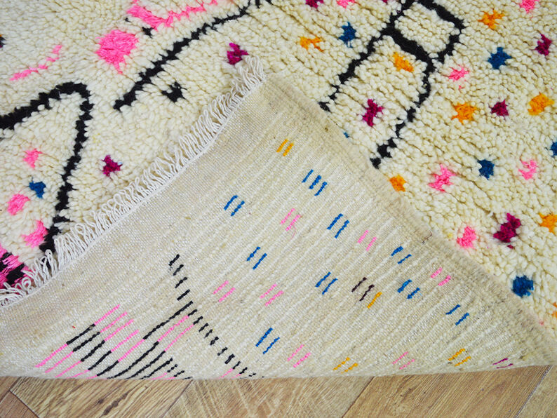 Colorful diamond berber carpet 254 x 147 cm