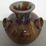 Jarre XXL Art nouveau en grès émaillé, France vers 1900