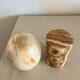 Pair of natural onyx candle holders