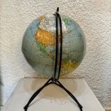 Antique Girard and Barrere 1965 vintage terrestrial globe