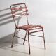 Antique red and white patio chairs (circa 1920). Set of 4 pieces