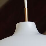 Scandinavian suspension lamp vintage opaline XL Louis Poulsen 40 cm