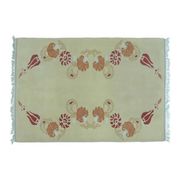 1970s Vintage Turkish Handmade Wool & Cotton Beige Area Rug 160x231