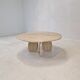 Table basse en travertin italien, années 1980