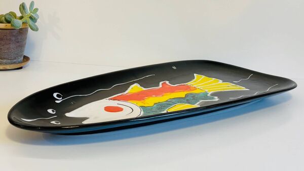 Plat xl faïencerie de niderviller france vintage