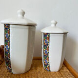 Duo of vintage spice jars