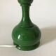 Pied de lampe bois laqué vert