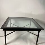 Table basse en verre style industriel